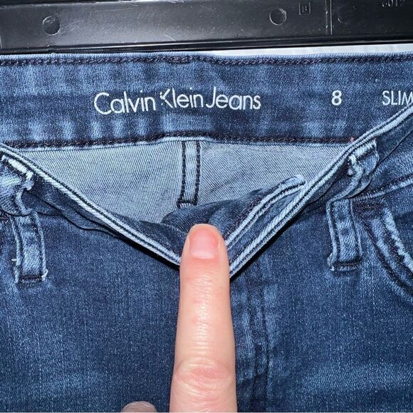 Calvin Klein Womens Denim Stretch 5-Pocket Regular Fit Straight Leg Jeans Size 8 - Picture 10 of 15